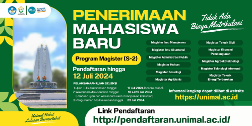 Penerimaan Mahasiswa Baru Program Pascasarjana Universitas Malikussaleh Tahun 2024